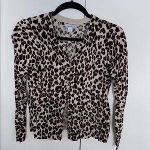Old Navy Leopard Print Cardigan